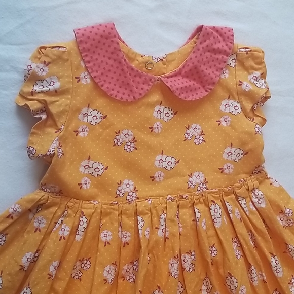 Fleur + Dot Mustard Floral Boutique Pan Dress - Picture 3 of 8